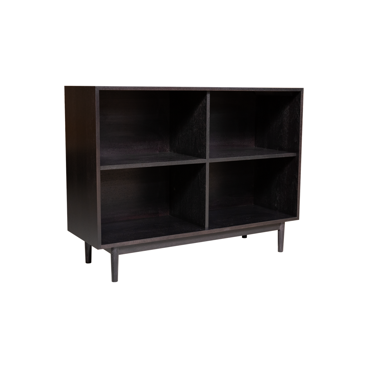 B-STOCK 48.25" 2 x 2 Record Storage Cabinet in Ebonized - Ready to Ship