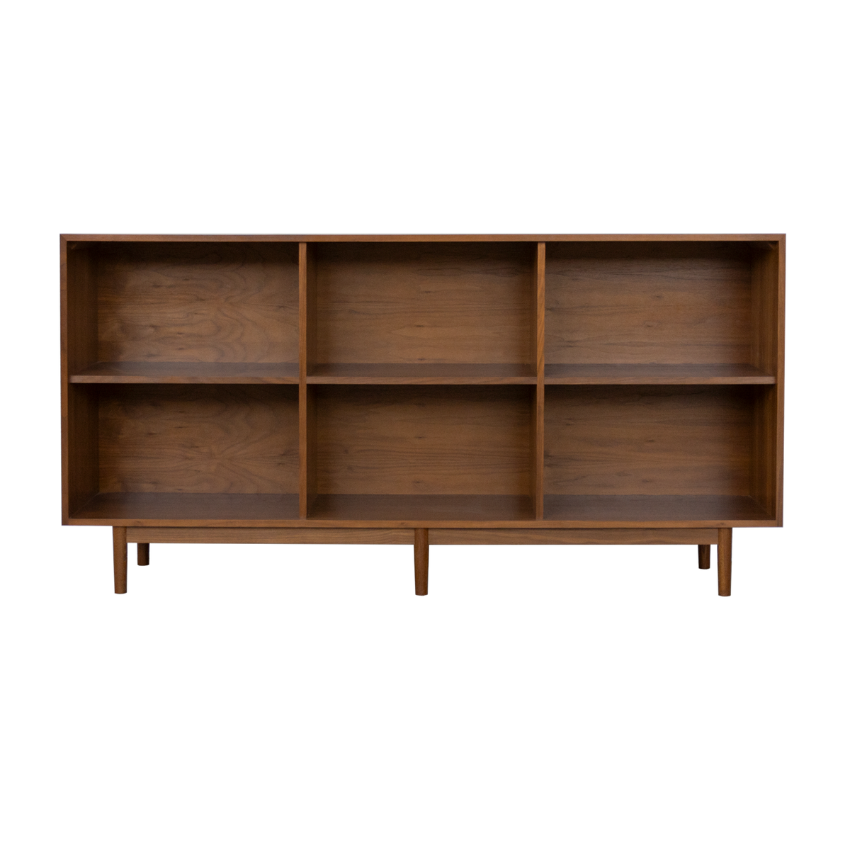 72" 2 x 3 Record Storage Cabinet in Medium Brown - Ready to Ship
