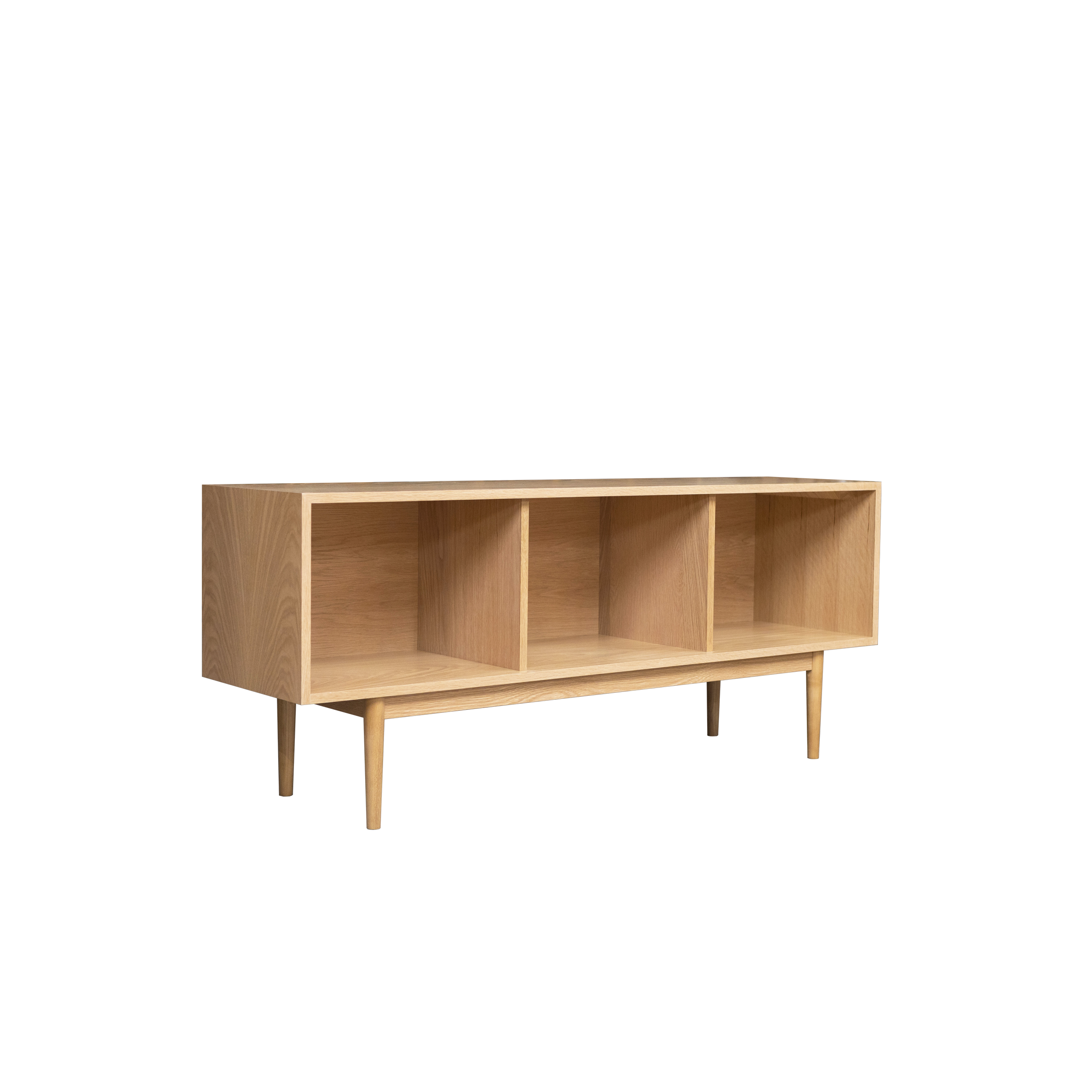 60" 1 x 3 (22" H) Record Storage Cabinet in White Oak - Ready to Ship