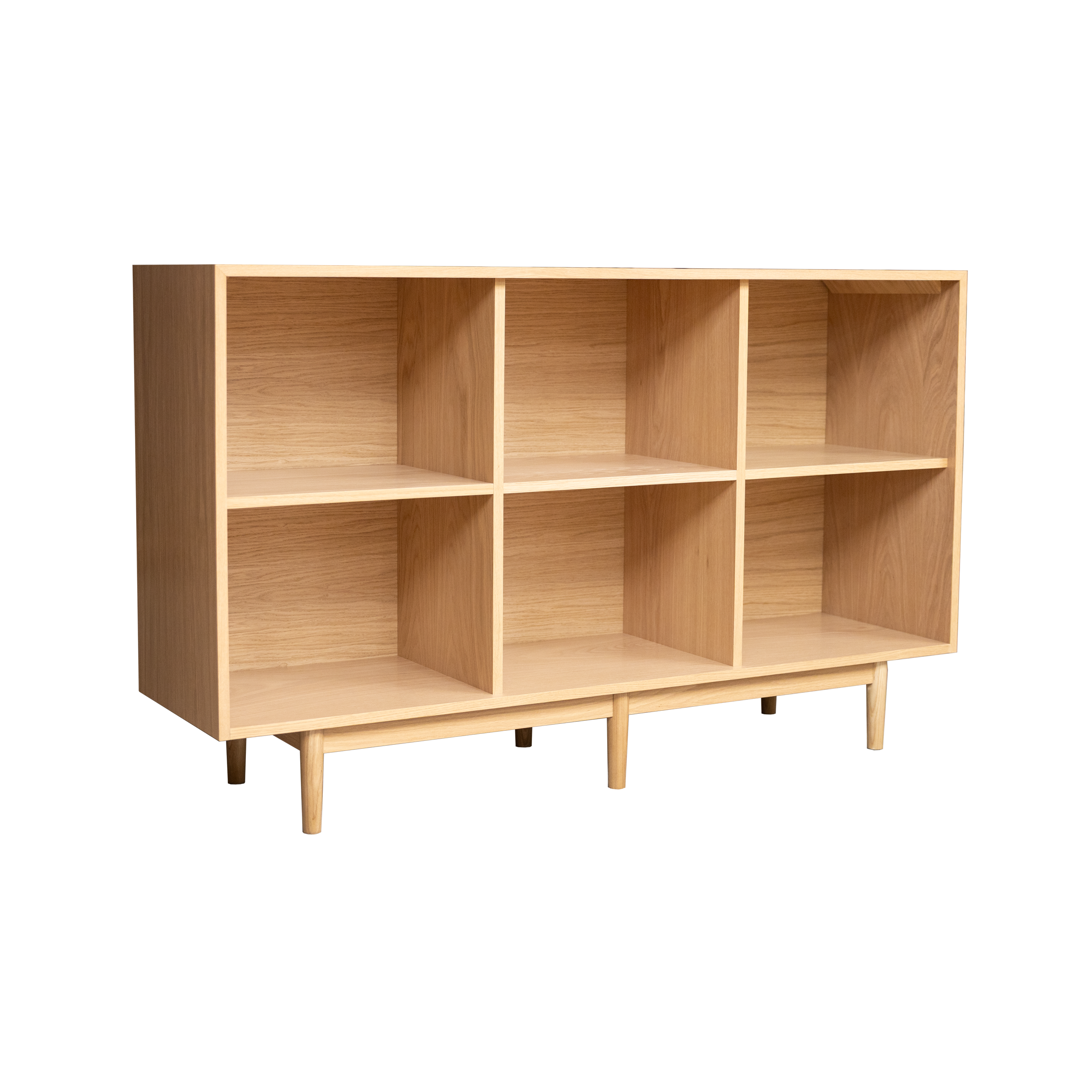 60" 2 x 3 Record Storage Cabinet in White Oak - Ready to Ship