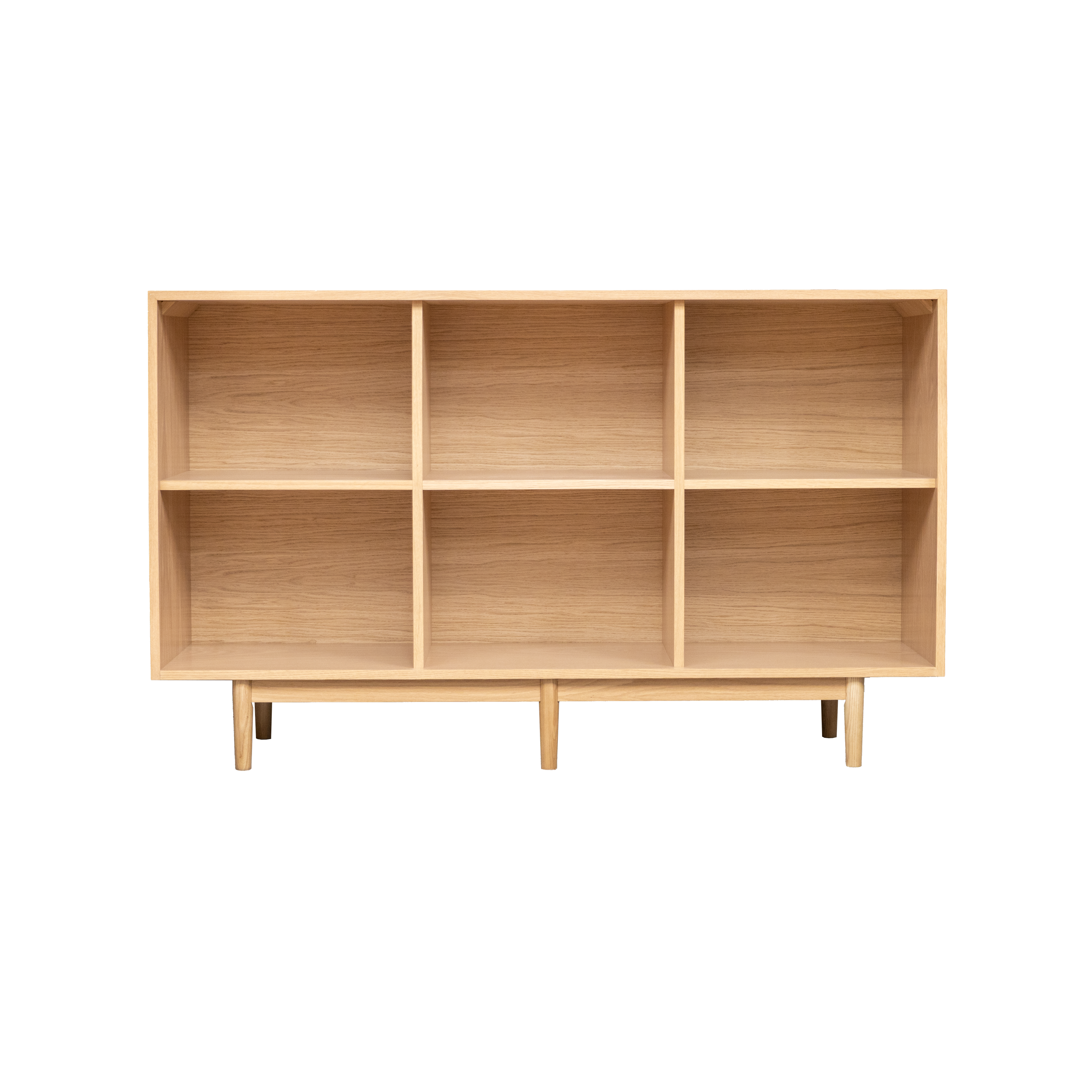 60" 2 x 3 Record Storage Cabinet in White Oak - Ready to Ship