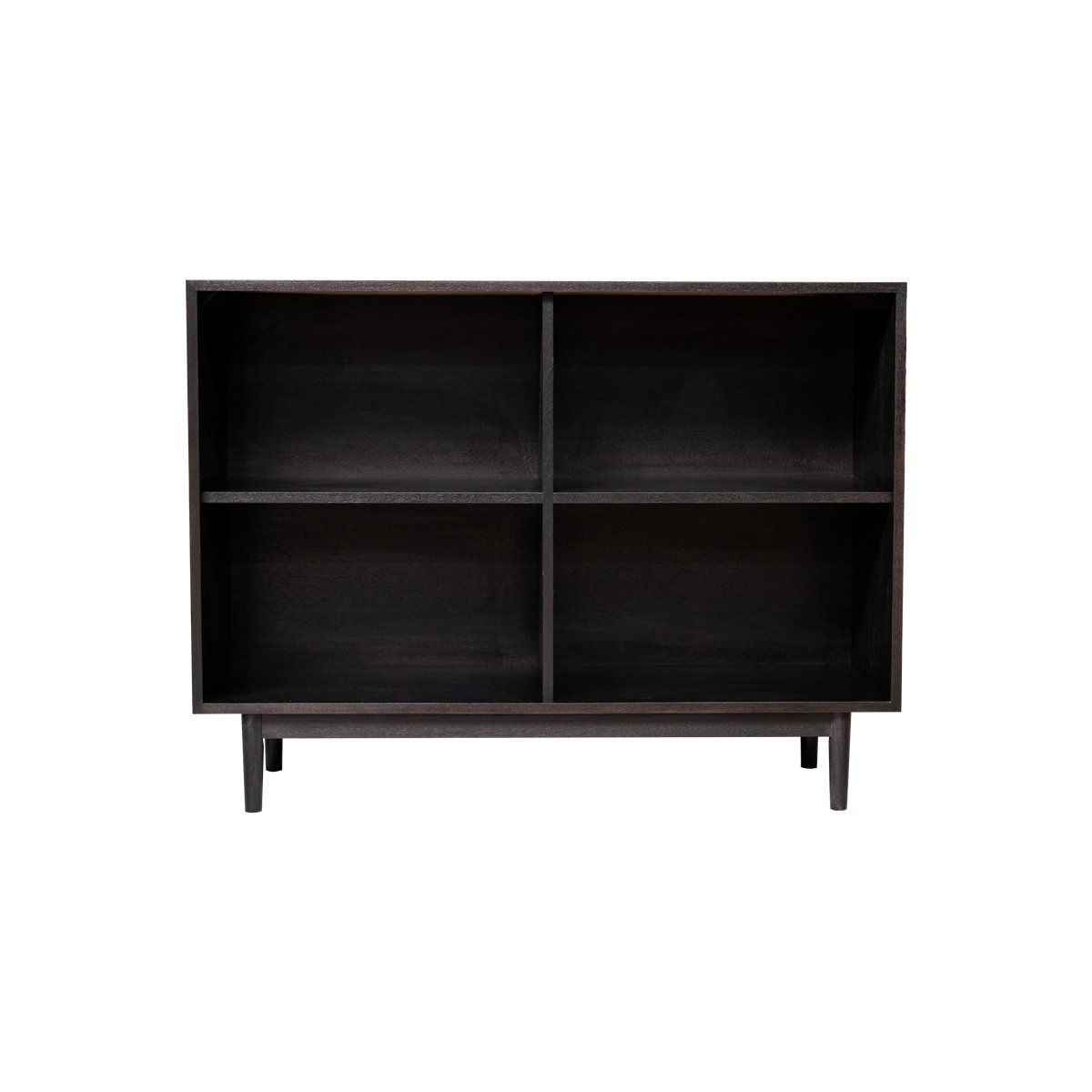 B-STOCK 48.25" 2 x 2 Record Storage Cabinet in Ebonized - Ready to Ship