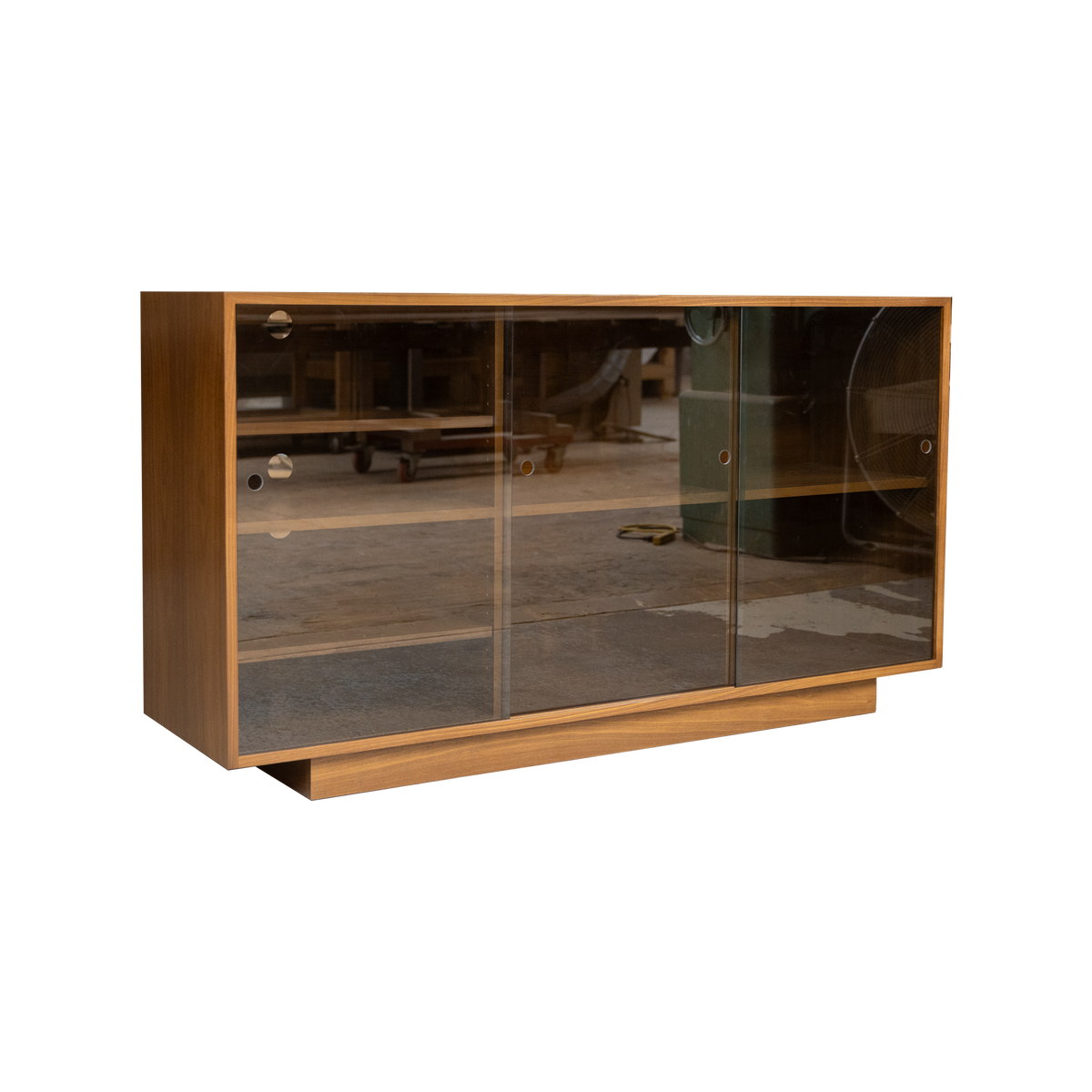 B-STOCK 60" 2 x 3 Record Storage Cabinet with Audio Component Section- Ready to Ship