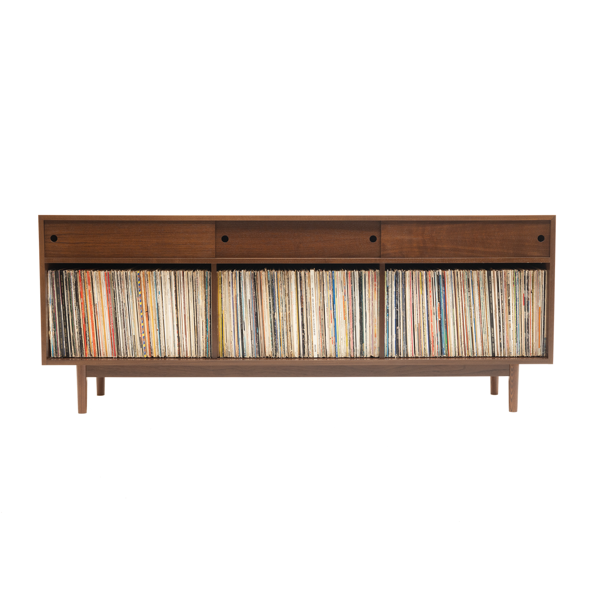 1 x 3 Component Record Storage Cabinet - Sleek Audio Gear Storage ...