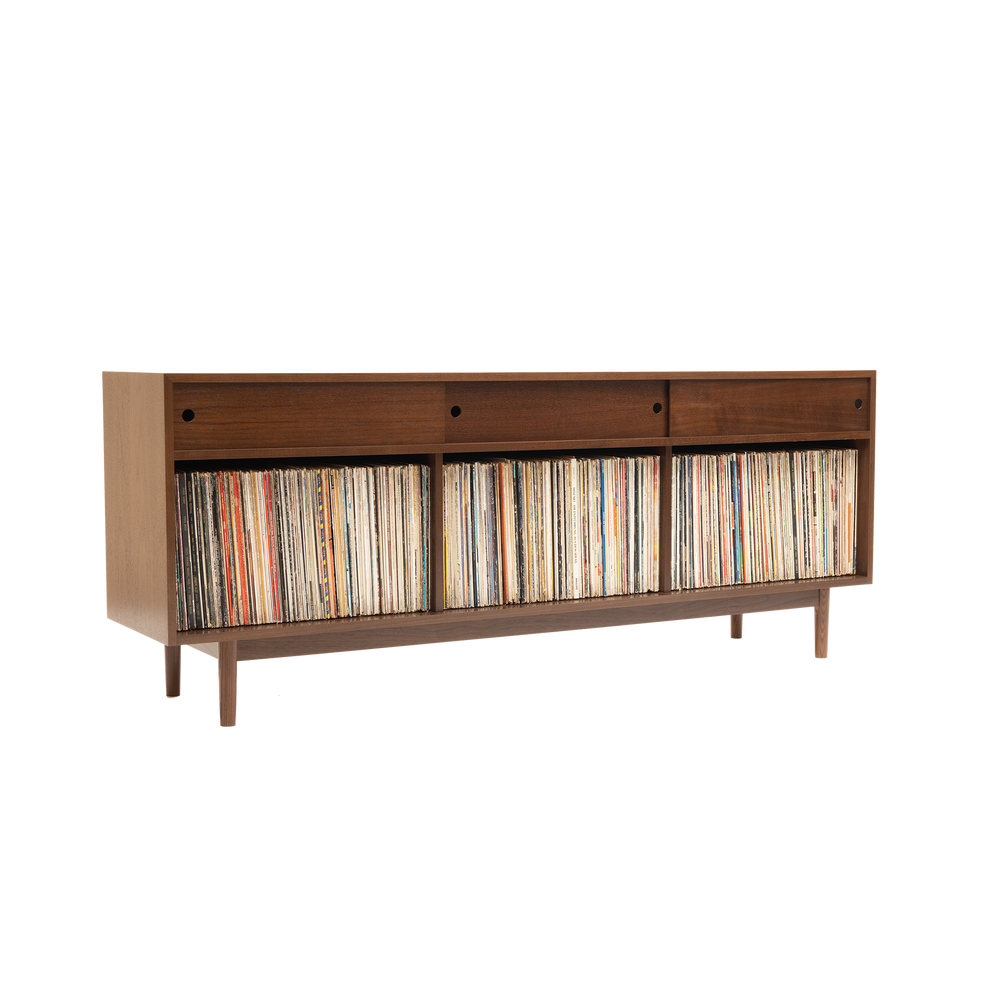 1 x 3 Component Record Storage Cabinet - Sleek Audio Gear Storage ...