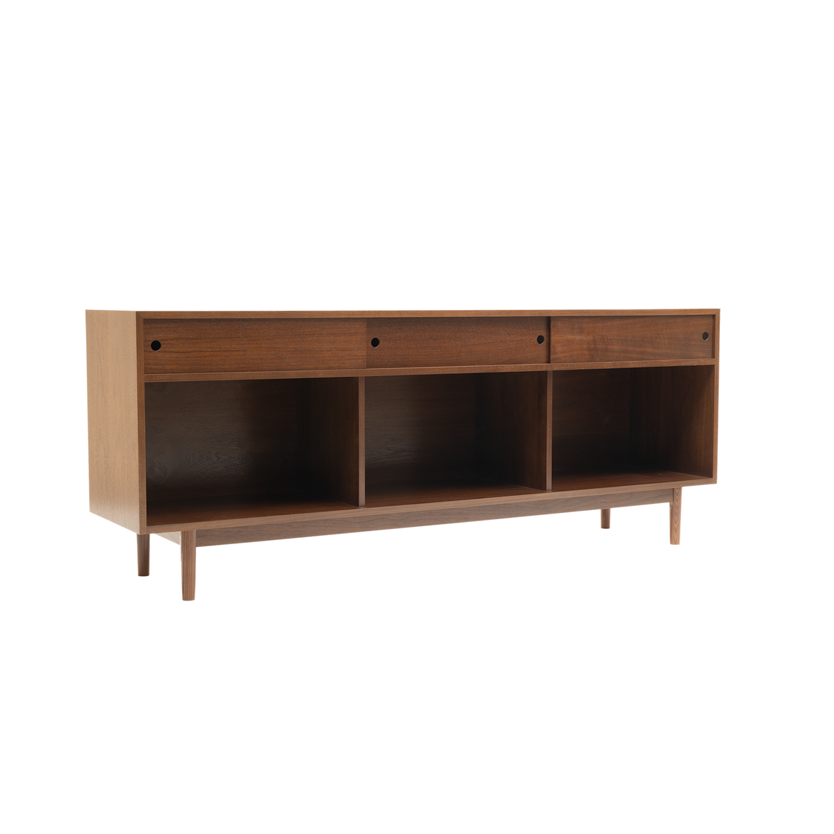 1 x 3 Component Record Storage Cabinet - Sleek Audio Gear Storage ...