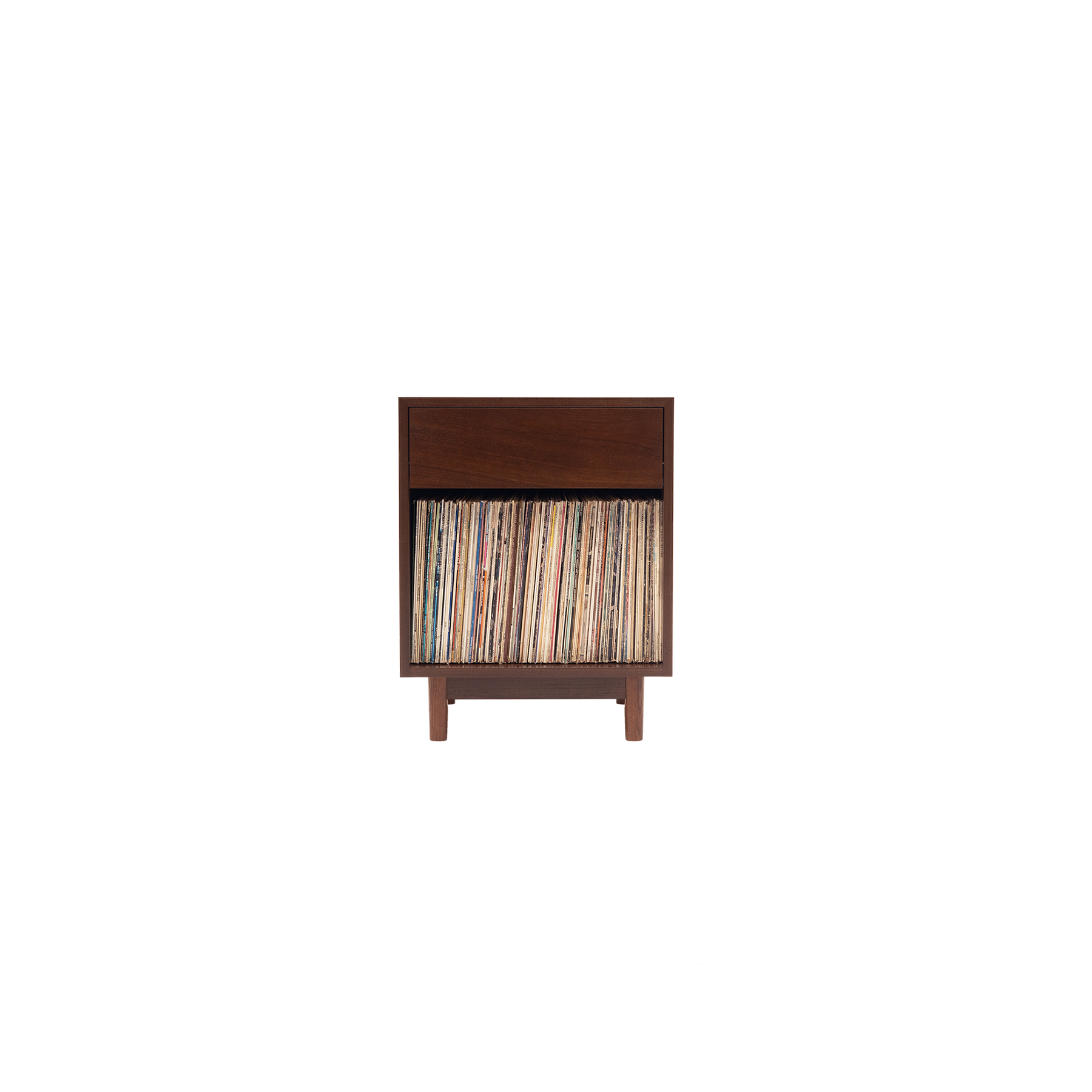 Compact 1 x 1 Record Storage for LPs & Turntable Department Home