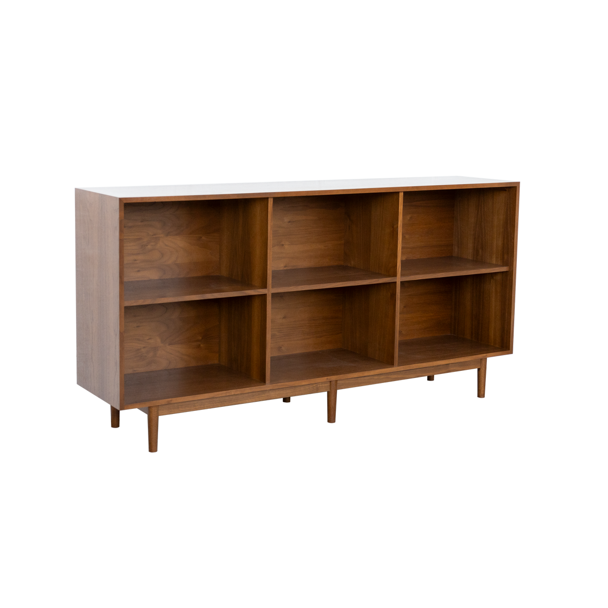 72" 2 x 3 Record Storage Cabinet in Medium Brown - Ready to Ship