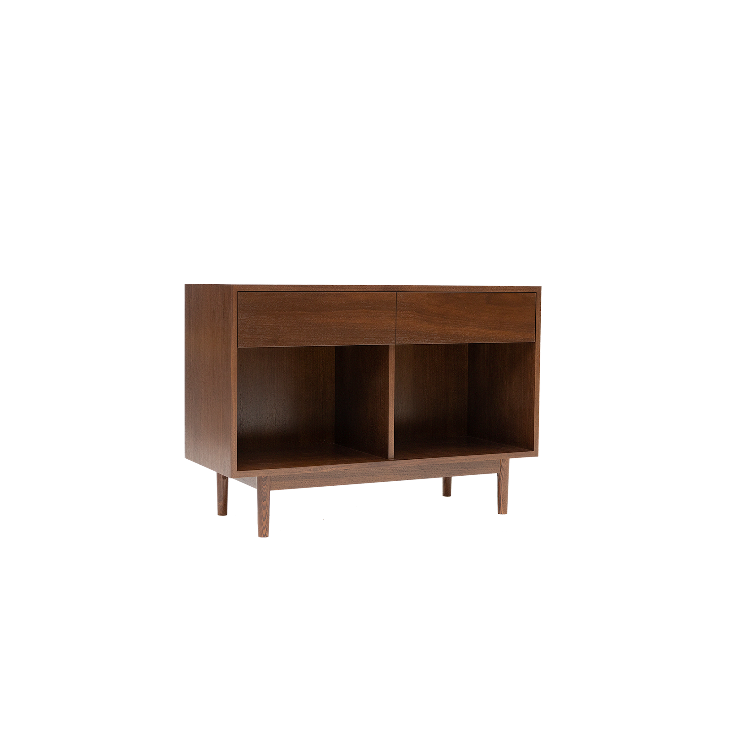 Stylish 1 x 2 Drawer Vinyl Record Storage Made in the USA