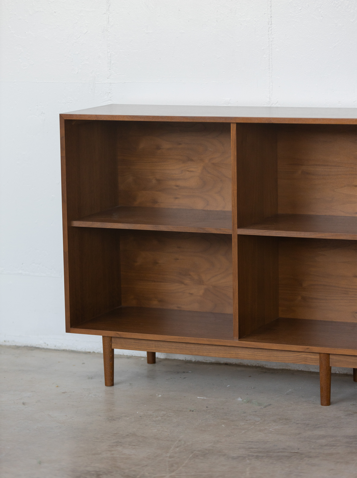 72" 2 x 3 Record Storage Cabinet in Medium Brown - Ready to Ship